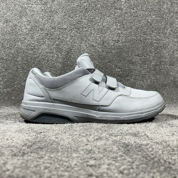 New Balance 813 MW813HGY Men's Size 15 Gray Leather Athletic Walking Shoes Used - Picture 1 of 12